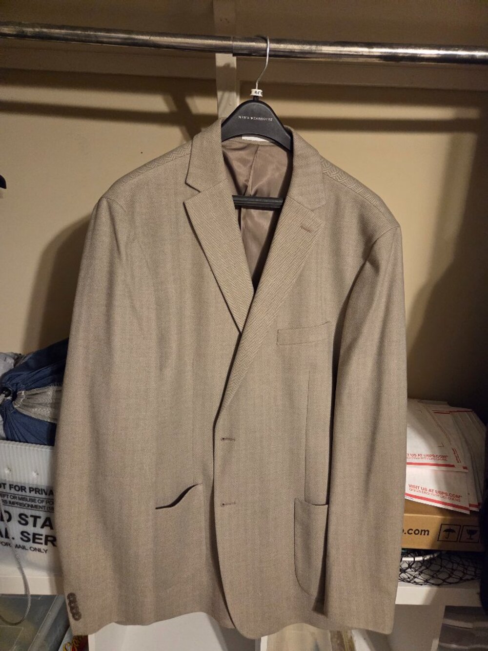 Michael Kors Blazer, Tan Herringbone, 50L